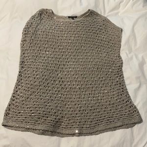 Eileen Fisher crochet sweater shirt. Sz M